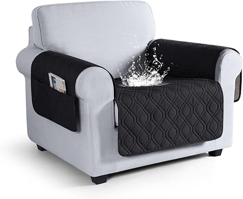 Miniatura 31 de VANSOFY Funda de Sofá, Fundas de Sofá Impermeables Lavables Forro Protector de Muebles Fundas de Asiento de Sofá Antideslizantes para Perros, Azul