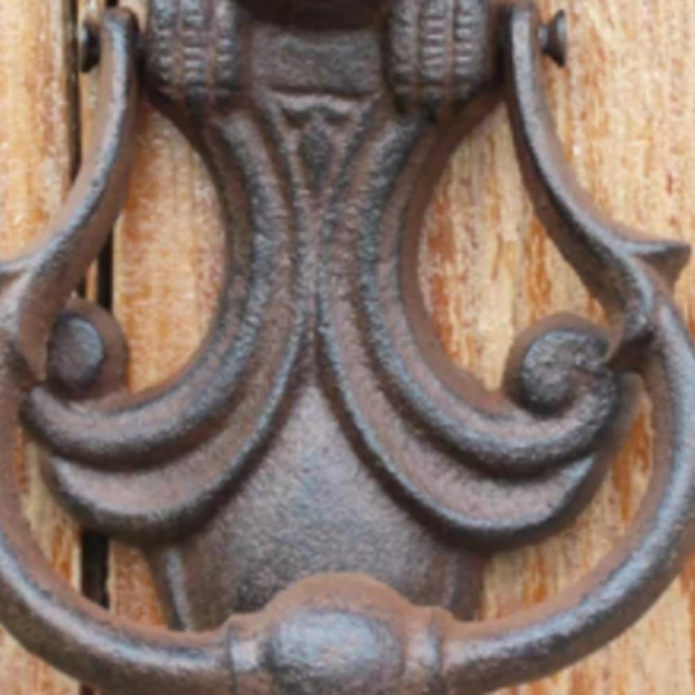 Türklopfer aus Gusseisen, Eule, antiker Türgriff, Hoftürgriff