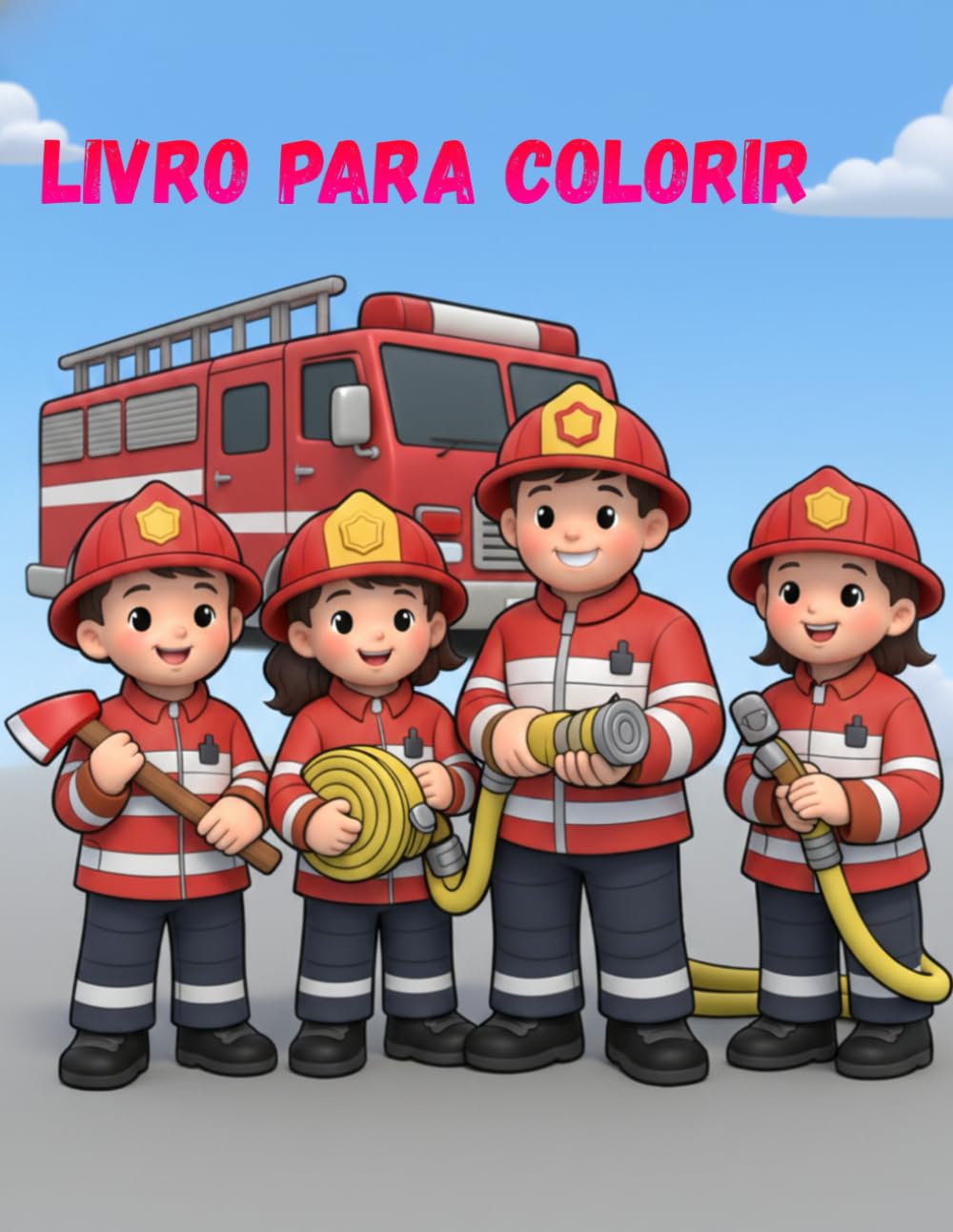 LIVRO PARA COLORIR: Bombeiros para colorir