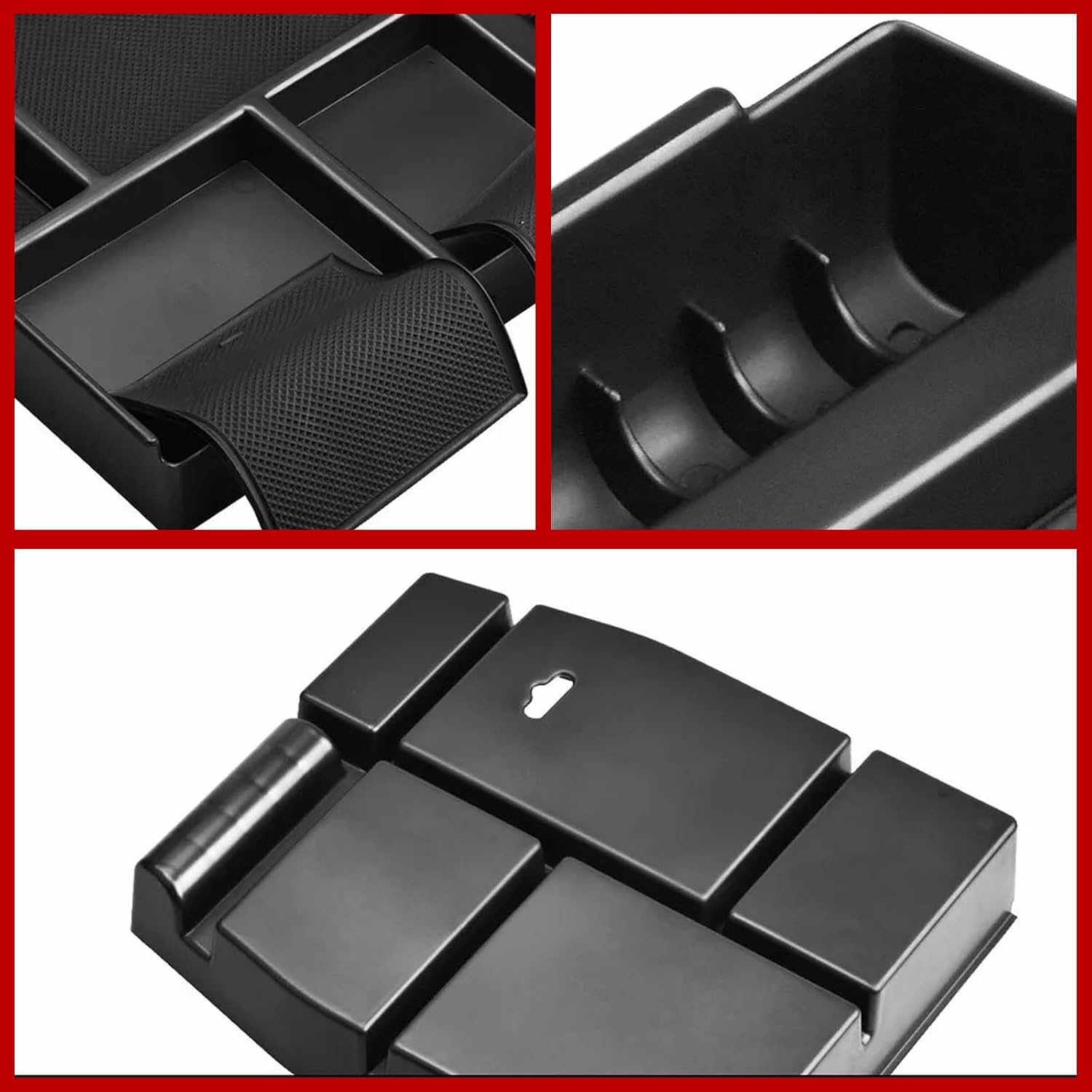 Center Console Organizer Tray Compatible With Ford F150 2015 2016 2017 2018 2019 2020 Storage Box Insert Armrest Tray-Full Console w/Bucket Seats ONLY (Fit for F150 2015-2020)