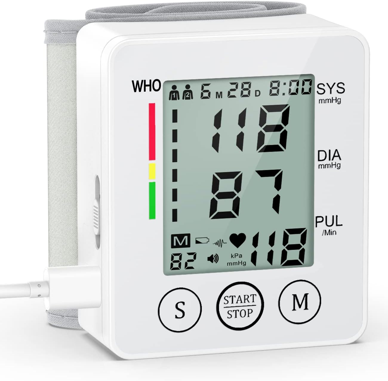 Ikza Rechargeable Wrist Blood Pressure Monitor Blood Pressure Monitors