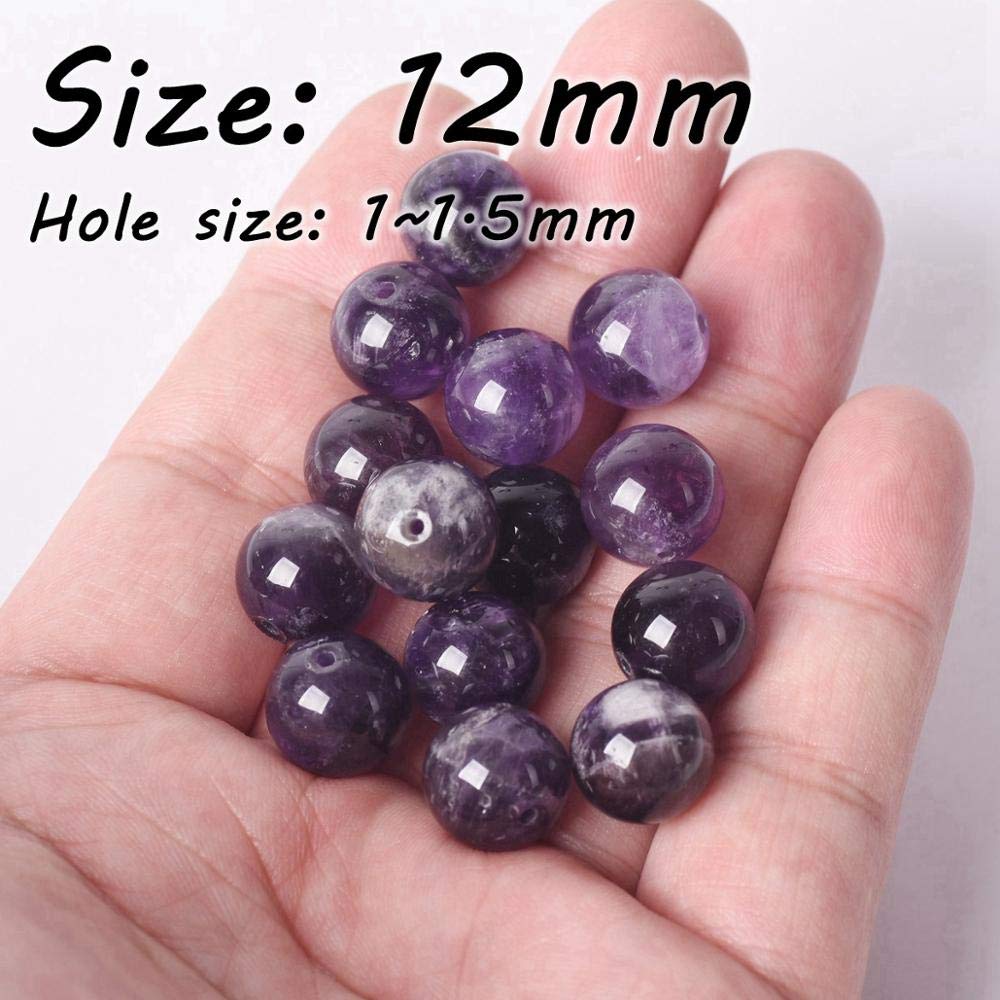 Perline Di Pietra Naturale Morgane Colorate Perline Di Pietra Preziosa Distanziatore Allentato Rotondo Per Creazione Di Gioielli Collana Braccialetto Fai Da Te 15 '' 6/8 / 10mm - Foto 2