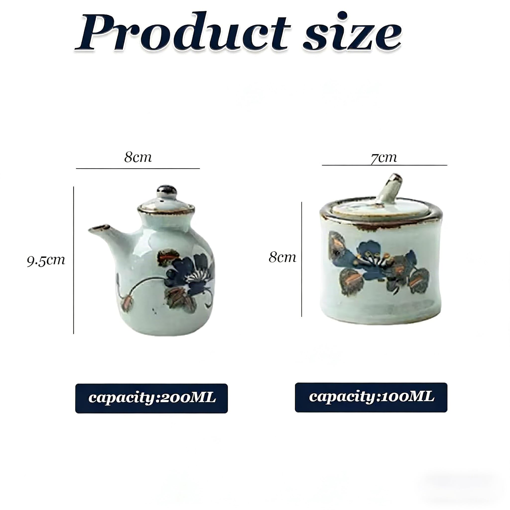 Ensemble pot à lait et sucrier en céramique pour bar à café – Pot à crème et récipient à sucre avec couvercle pour petit déjeuner et thé