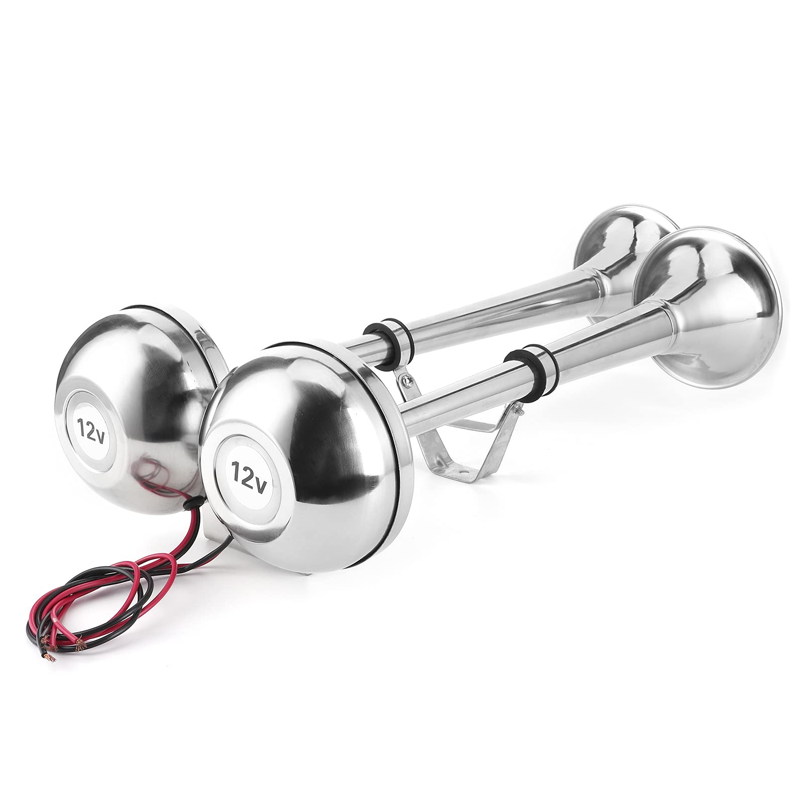 Bocina de Aire de Trompeta Doble, 12V, 125dB, Resistente Al Agua,