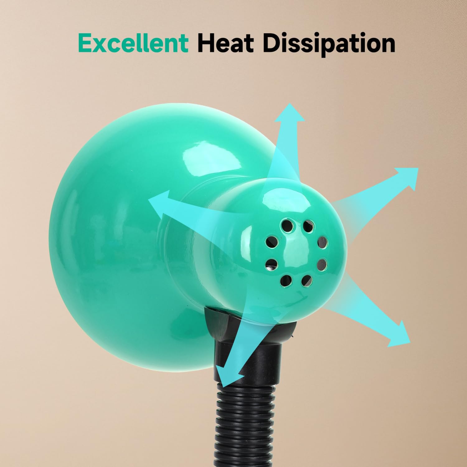 Aigostar Lampada da Scrivania Vintage, Lampada da Tavolo Compatibile con Lampadine LED Modello E27, Senza Lampadina, Max 240V, Ciano, per Adolescenti, Bambini, Ragazze, Leggere, Lavorare, Studiare