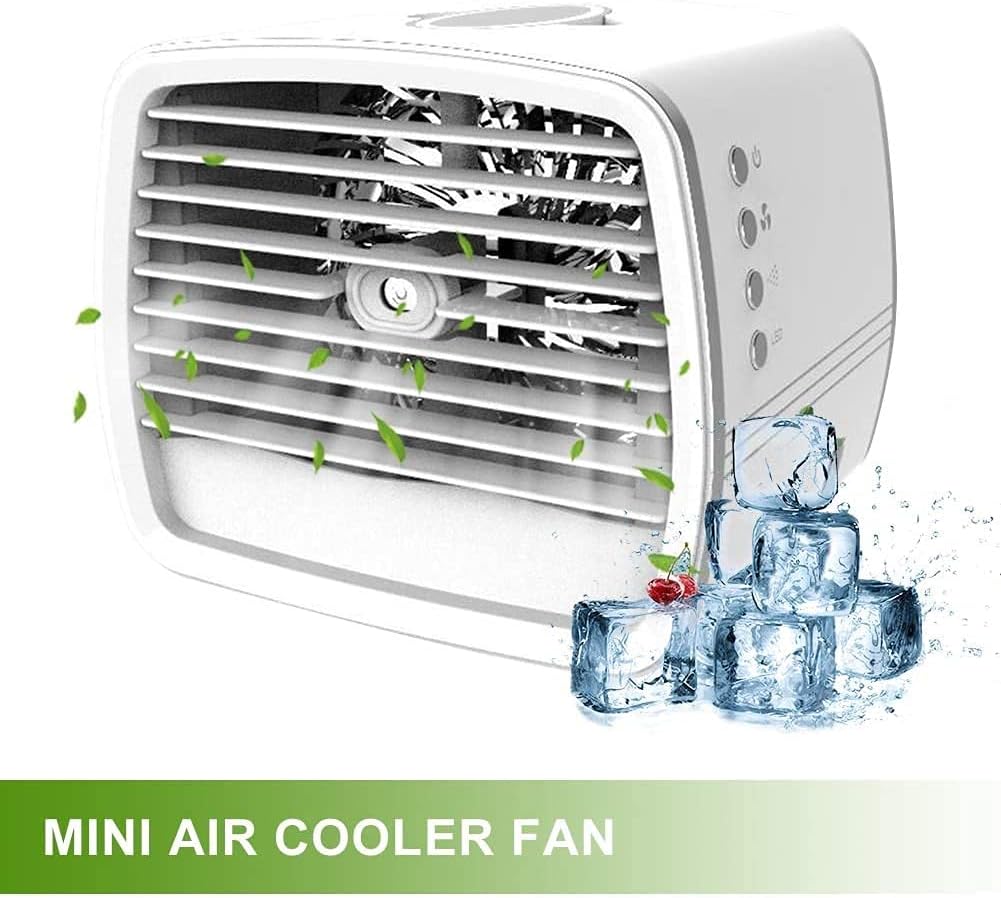 Mini Air Cooler Air Conditioner Fan Portable Air Conditioner Mini Air Condition with Handle,Led Night Light