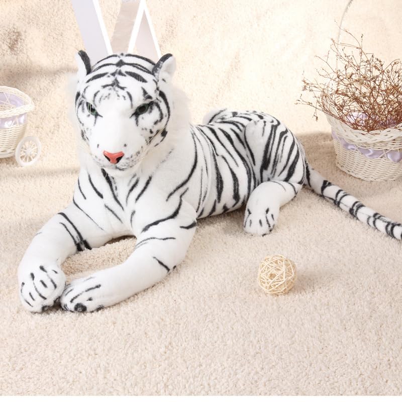 Image of Plush Toy Cartoon Games Character Soft Toys Cute Pet Wild Animals (40cm, White Tiger)