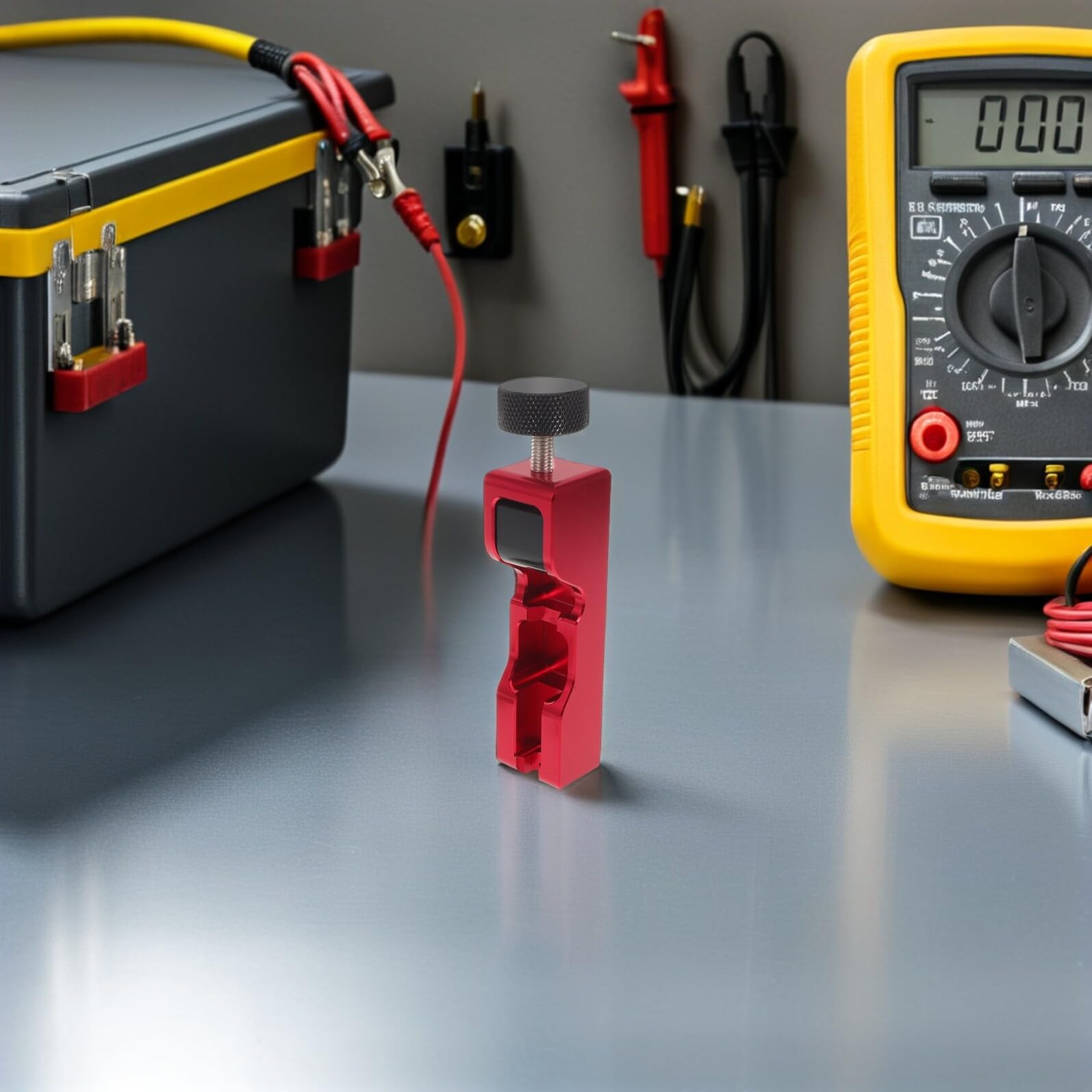 Generico Kit Regolazione Distanza Elettrodi Candele Auto e Moto con Spessimetri in Alluminio Resistente, Strumento Misura Gioco Candela per Manutenzione Motore, Attrezzo Professionale