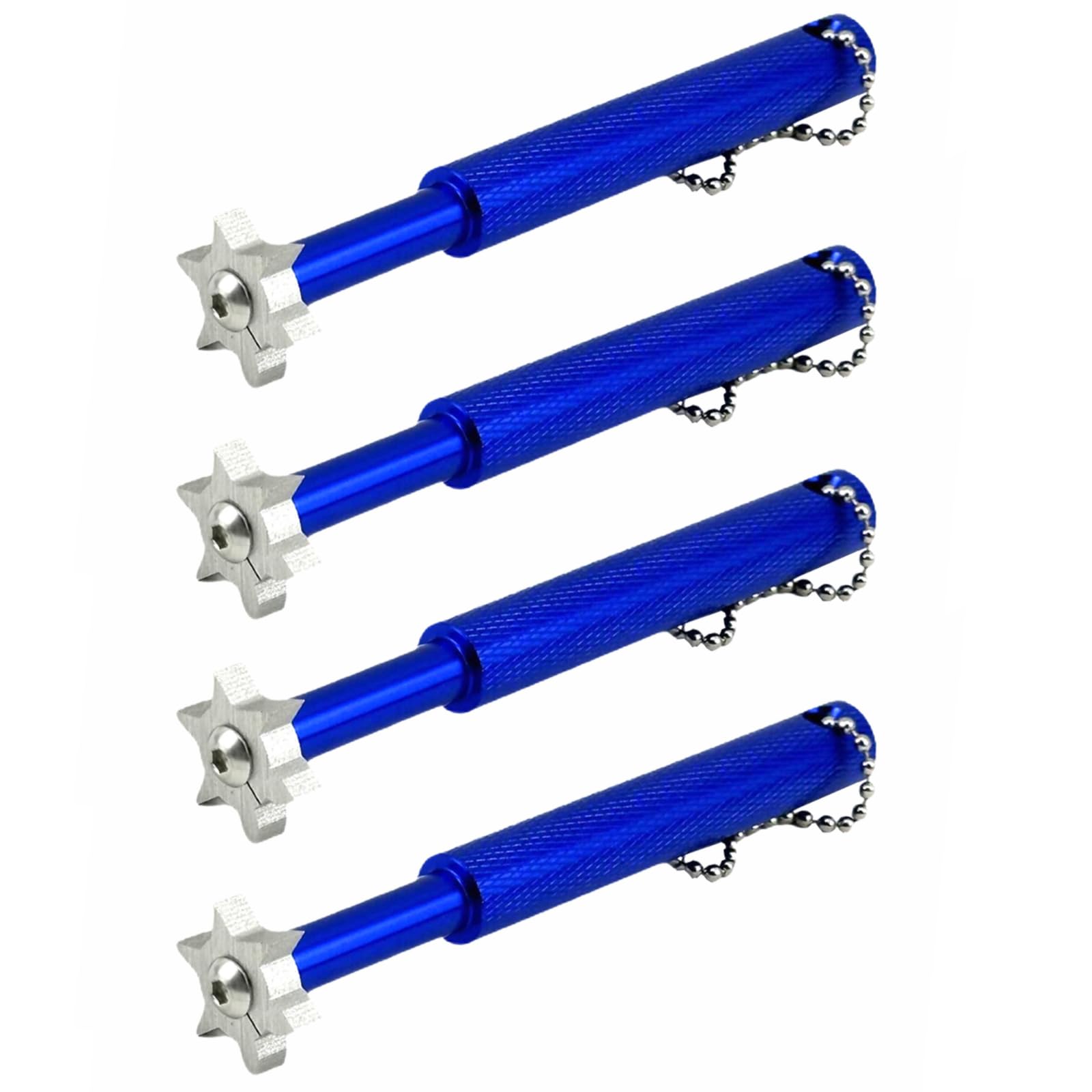 4PCS Golf Club Groove Sharpener Tool, Groove Sharpener With 6 Heads, Durable Golf Accessories For Men And Women Utility Clubs Re-Grooving Cleaning (BU)
