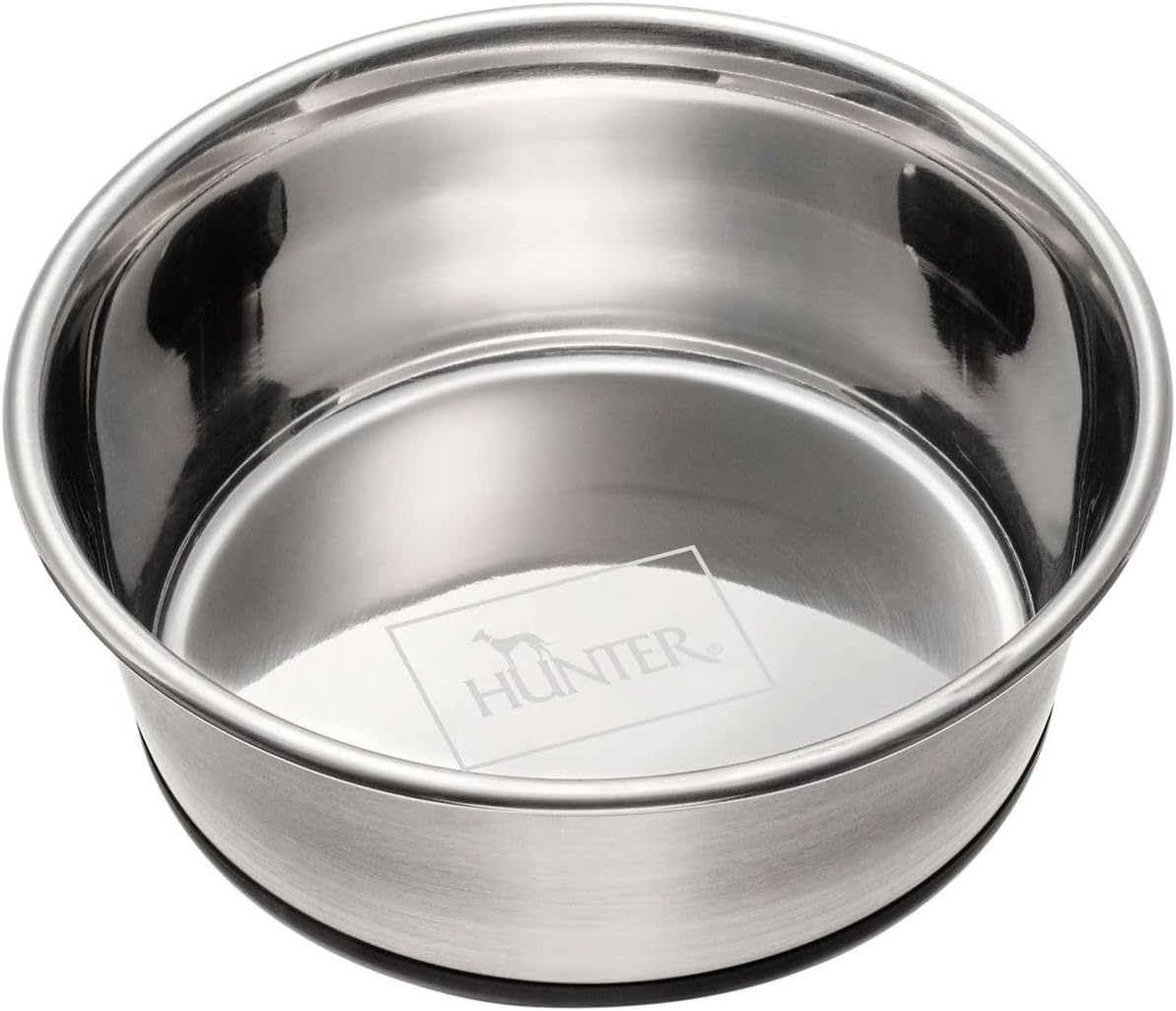 HUNTER Stainless Steel Food Bowl for Dogs and Cats Non-Slip Easy Care