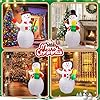CAIPEV 360° Rotating LED Lights 5ft Inflatable Snowman: Upgrade Christmas Blow Up Yard Decoration for Indoor Outdoor Garden Xmas Holiday Decor #5
