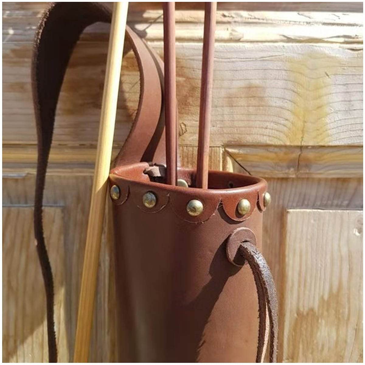 Mittelalterlicher Pfeilköcher Aus Kunstleder | Verstellbarer Riemen | Für Bogenschießen & Jagd | Vintage-Look