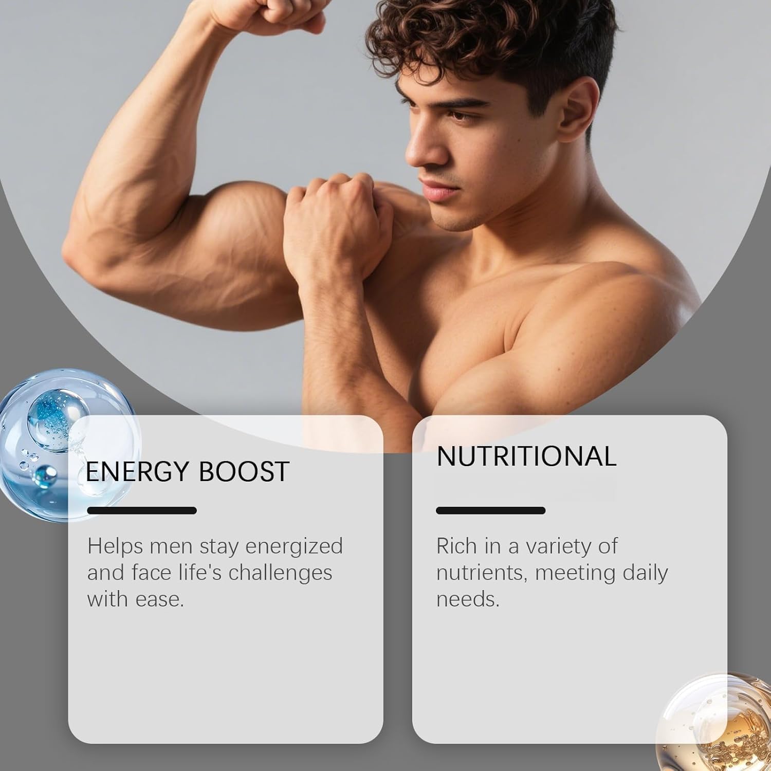 Ali - Apoyo al crecimiento muscular para hombres - Apoyo a la fuerza y ​​la resistencia, mejora de la energía - Salud masculina, Vegano