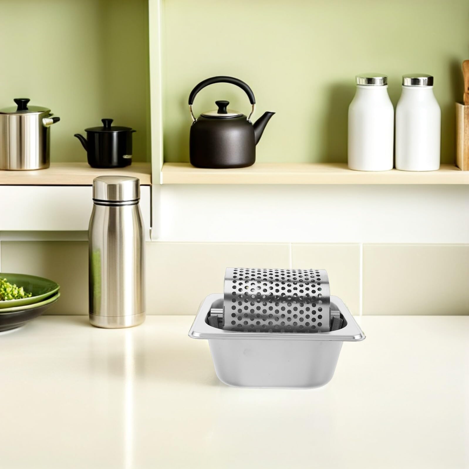 Arricciaburro Acciaio Inossidabile Design Ergonomico, Rullo Multifunzione per Crema e Dolci per Barbecue e Picnic All'aperto