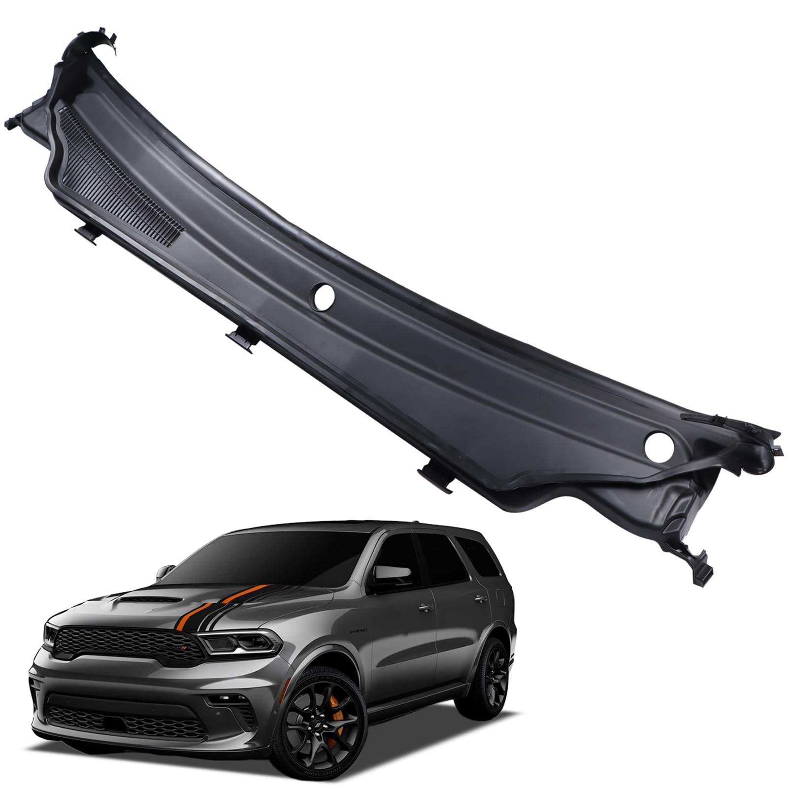muco new front windshield cowl cover panel 5182164ah compatible with dodge durango 2013 2014 2015 wiper cowl vent panel