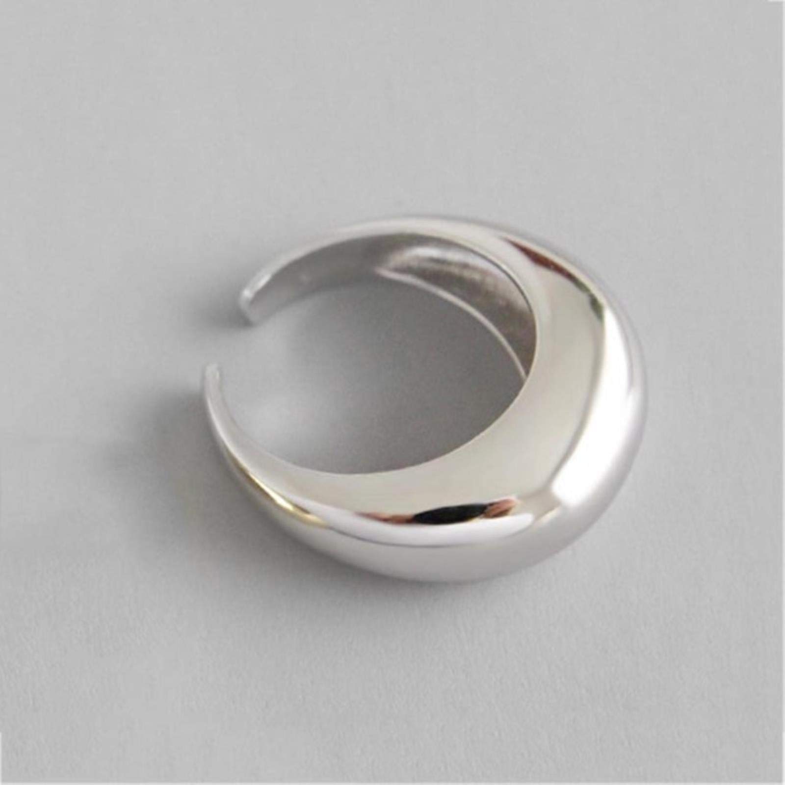 AQUALITYSAQUALITYS Korean Simple 925 Sterling Silver Handmade Rings for Women Wedding Couple Creative Geometric Engagement Jewelry Gifts
