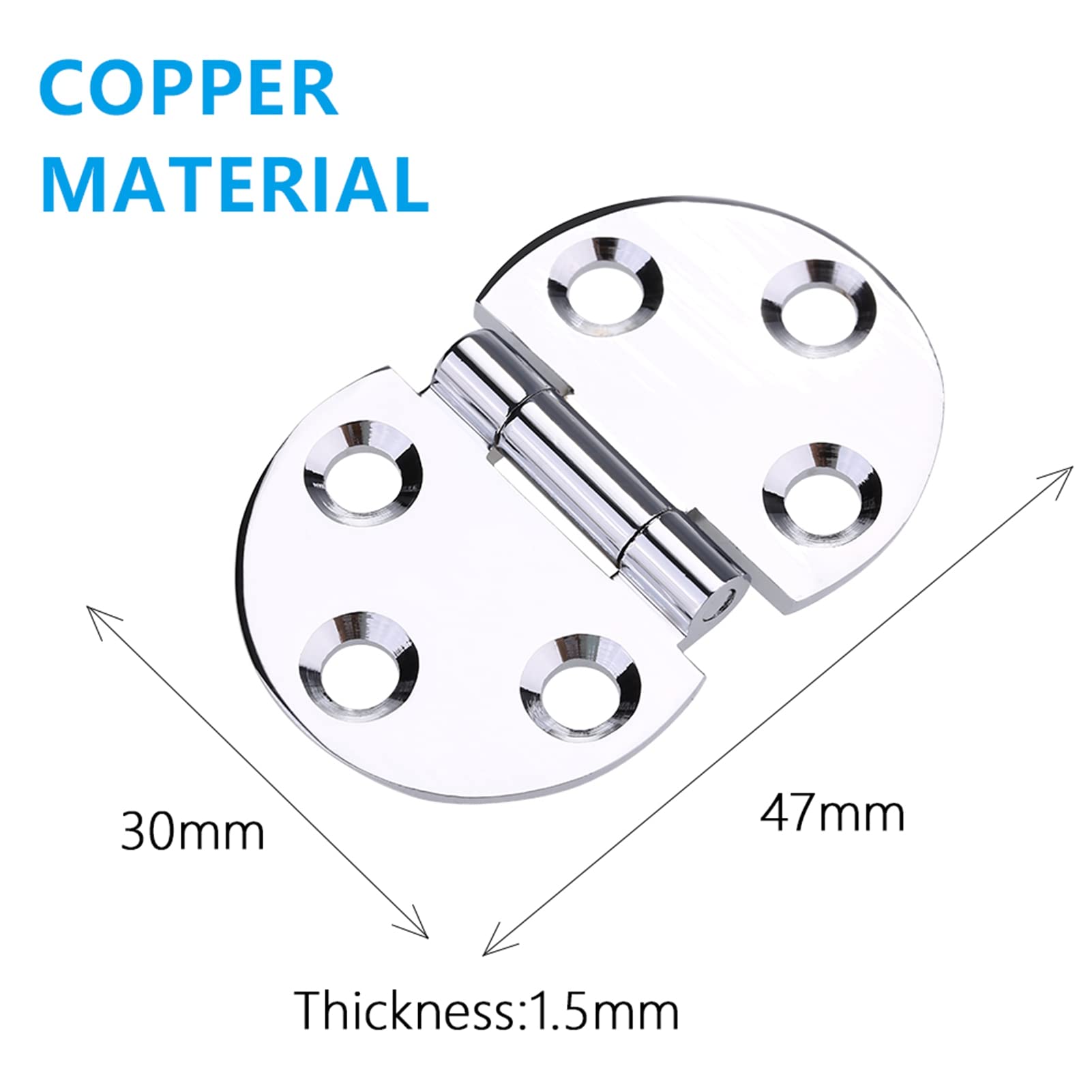 Fdit 2PCS Cerniere In Rame Pieghevole 180 Gradi Cerniera Tavolo Macchina Da Cucire