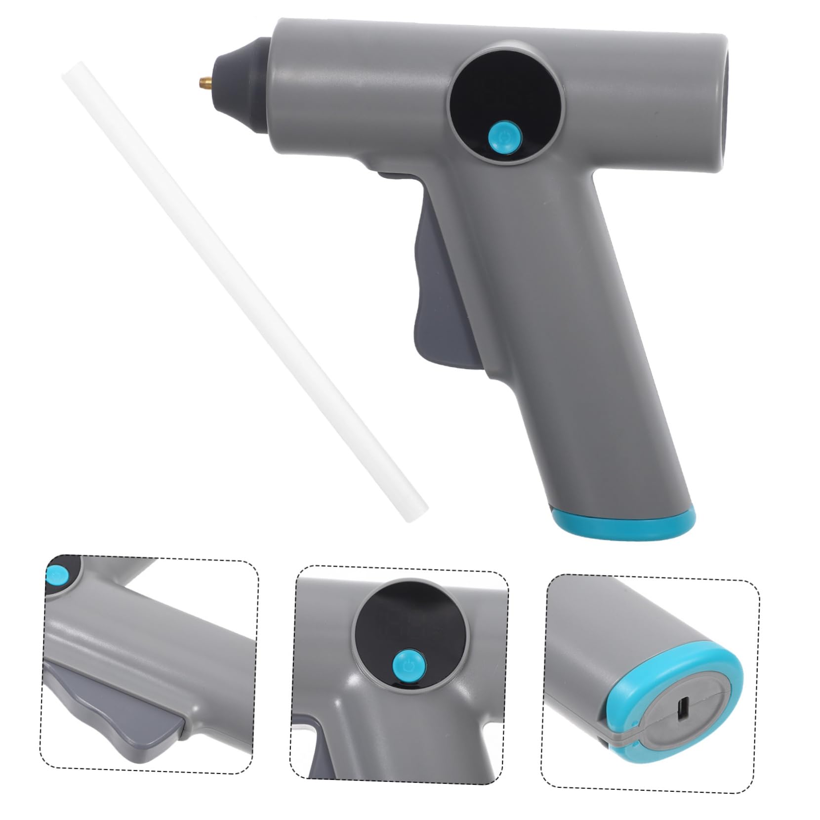 Pistola de Pegamento Termofusible Mini, Inalámbrica Recargable
