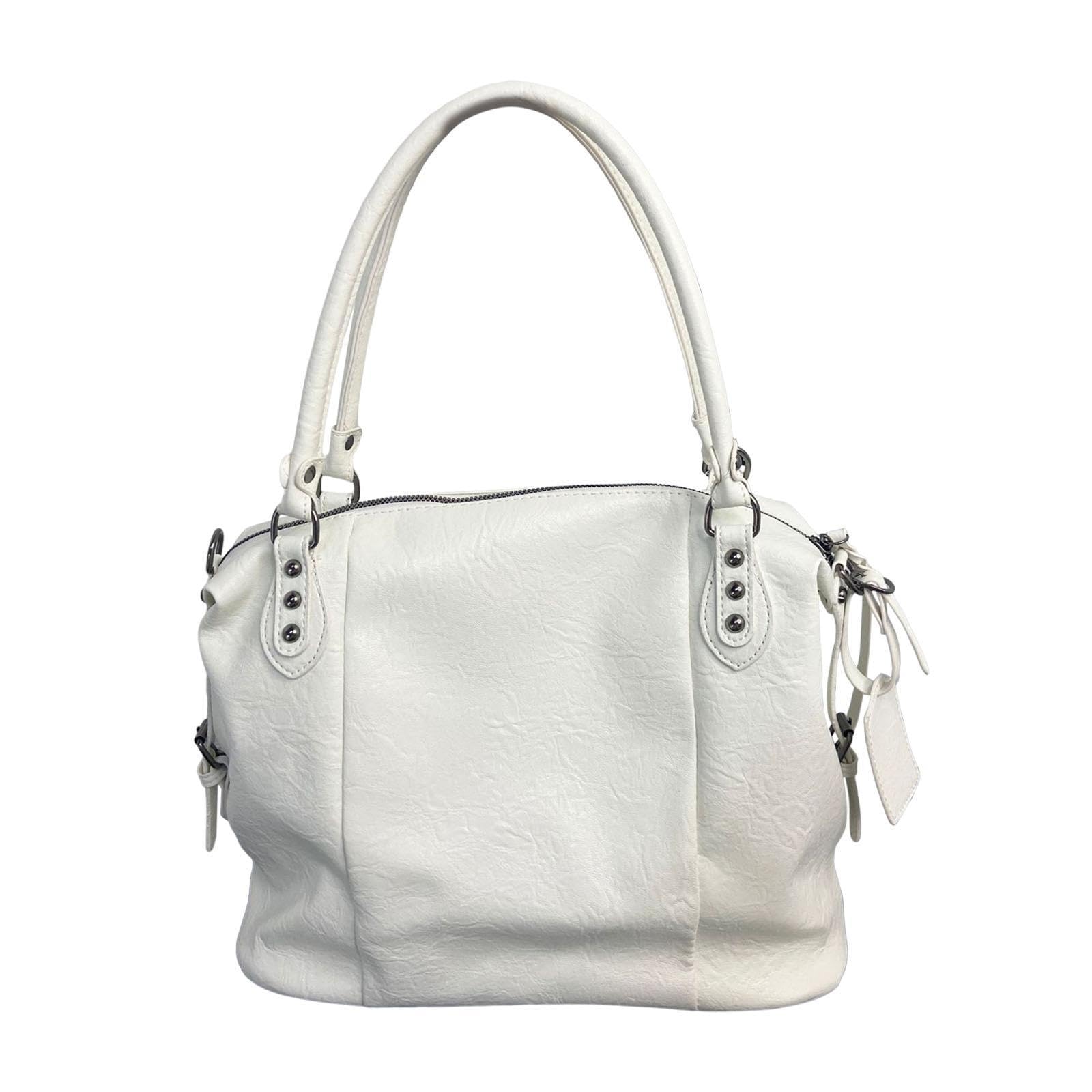 Bolso de mano de piel sintética para mujer, bolso de mano informal para el trabajo, viajes, compras