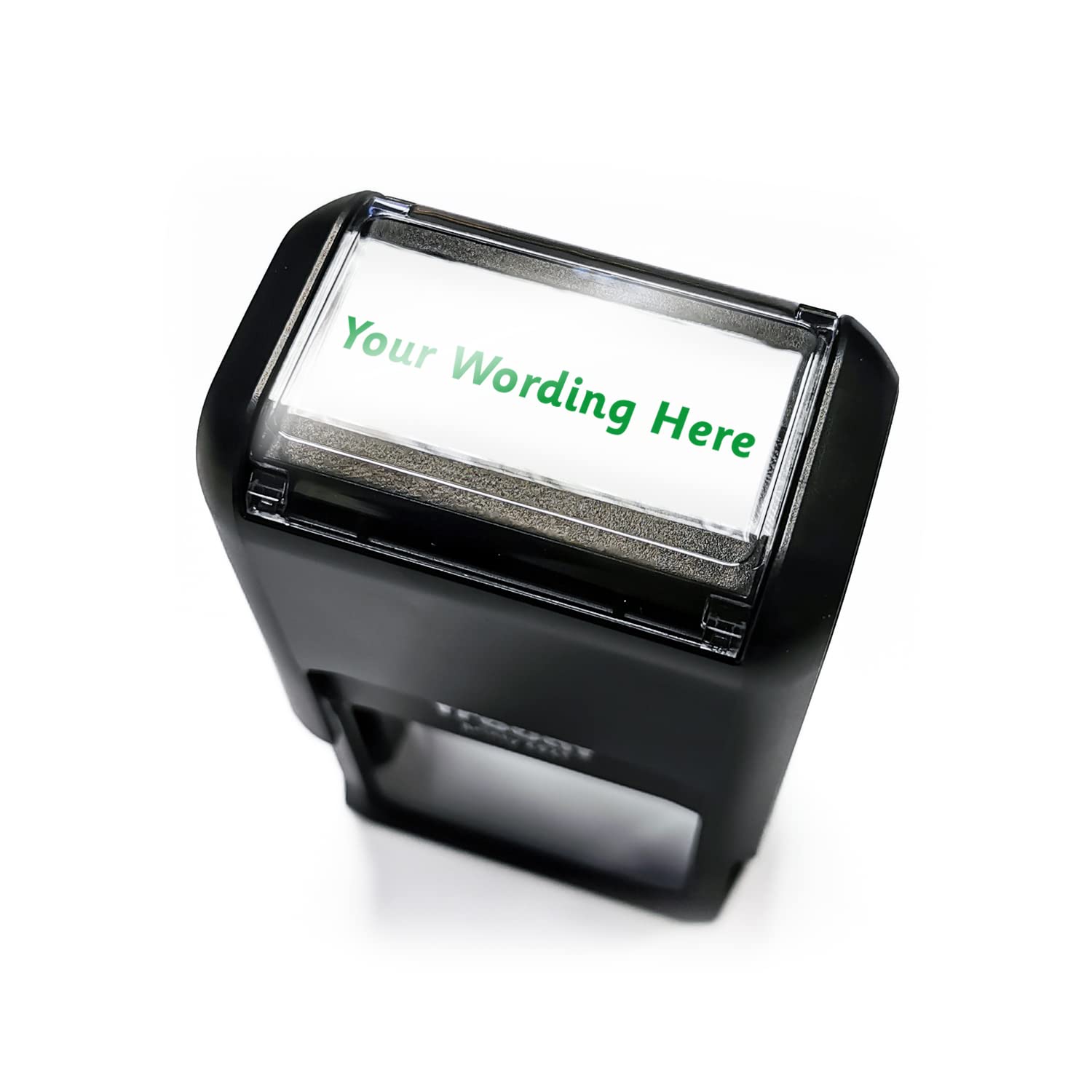 Personalised Wording Office Business Self-Inking Stamp 46x27mm Primary Teaching Services (Green)