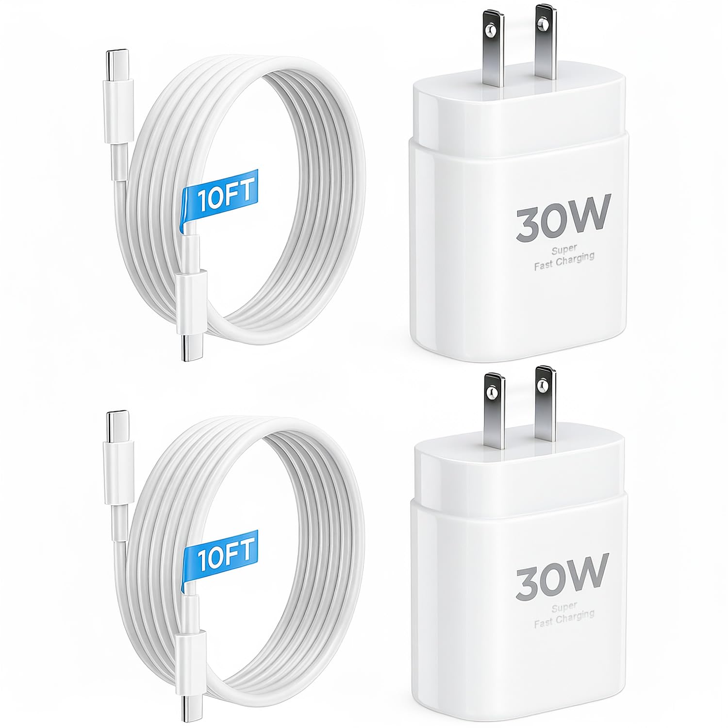iPhone 17 16 15 Charger Fast Charging 10FT Cable 30W USB C Charger Block for i Phone 15