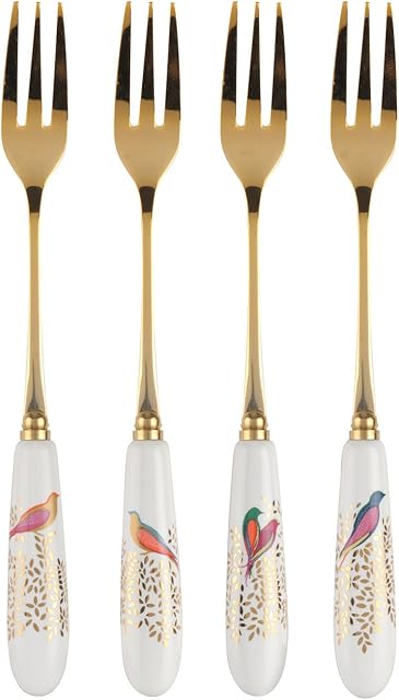 Sara Miller Chelsea Collection SMC1102-XG Fork Gold and White 15cm