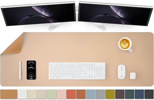 Miniatura 77 de Tapete grande de corcho para escritorio, 47.2 x 17 pulgadas, para oficina y hogar, ideal para alfombrilla de mouse grande y alfombrilla de Verde