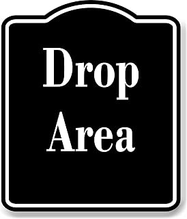 Drop Area Golf Course BLACK Aluminum Composite Sign, 8.5"x10"
