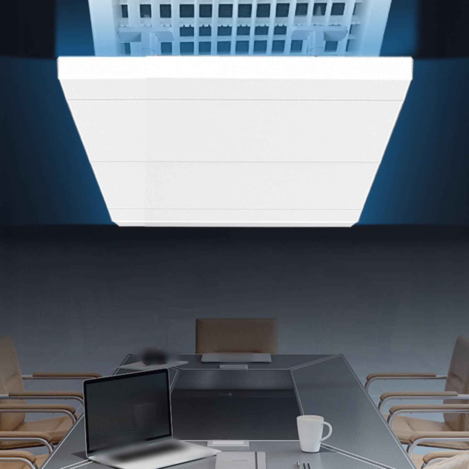 Deflettore per Bocchette dell'Aria a Soffitto, Deflettore Quadrato per Condizionatore, Deflettore per Bocchette Centrali dell'Aria(60x60cm/24x24in)