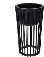 Modern Slatted Plant Pot Stand – Reversible 2-in-1 Indoor Outdoor Planter Holder with Insert or Shelf Option – 40cm / 54cm (Big Black Stand + Big Black Insert)