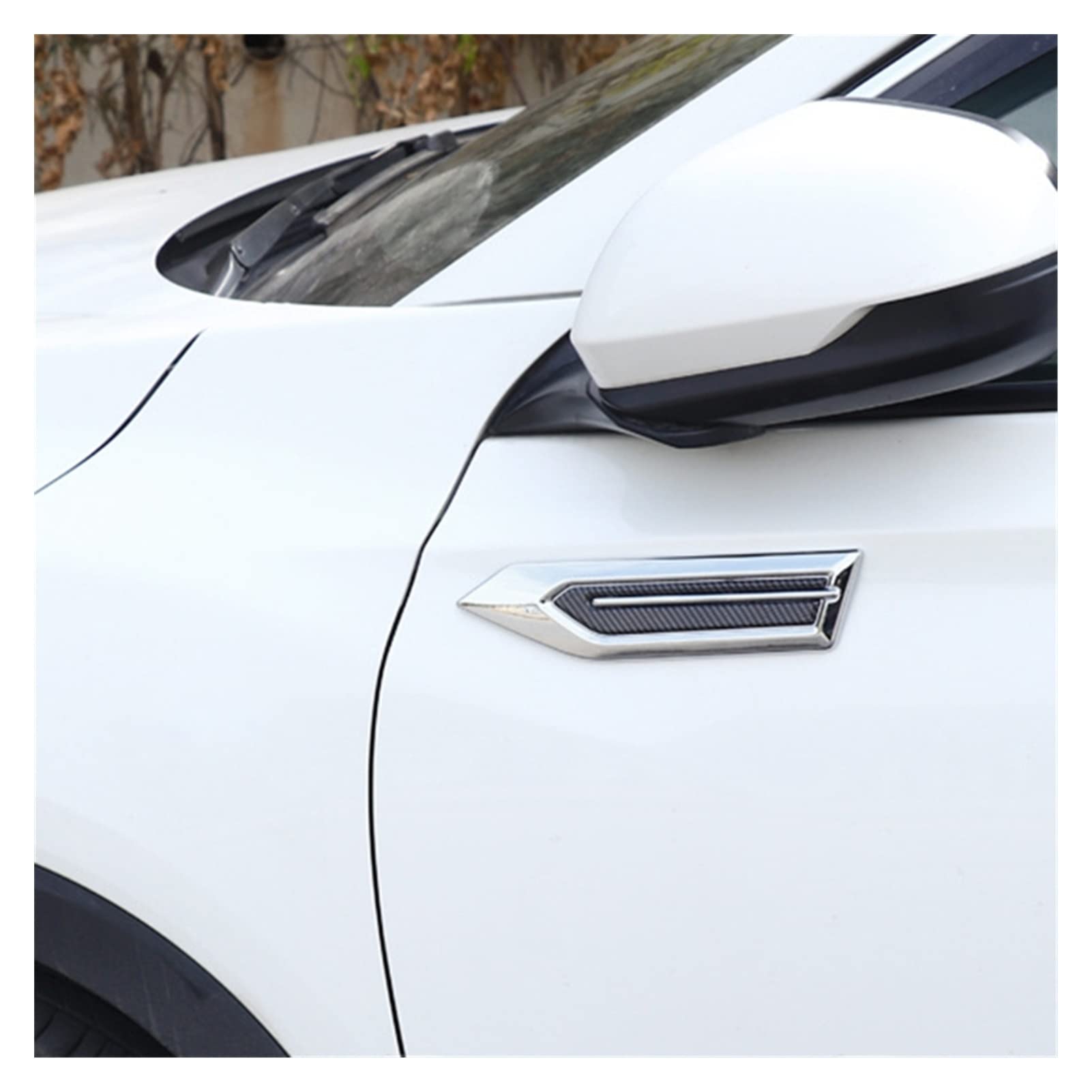 PGVXEM Auto Lufteinlass-Aufkleber - 2 Stück Schwarz Für SUV & PKW - Universeller Mesh Grille Cover