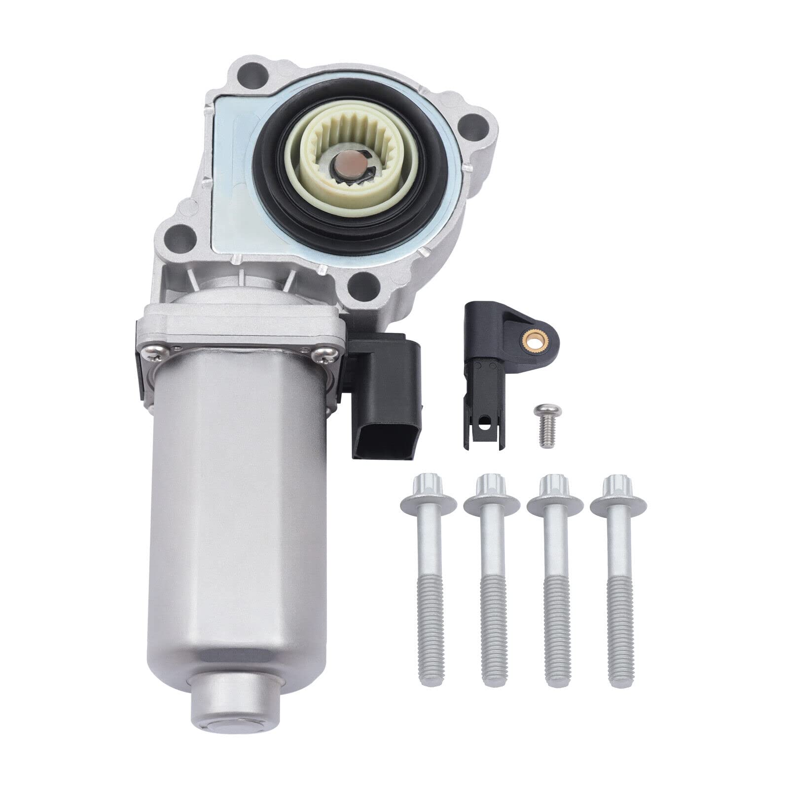 Motor de cambio de actuador de caja de transferencia 4WD con sensorCompatible con X3 E83 X5 E53 E70 X6 E71, reemplazo para 27107566296 27103455139 27107541782 27103455136