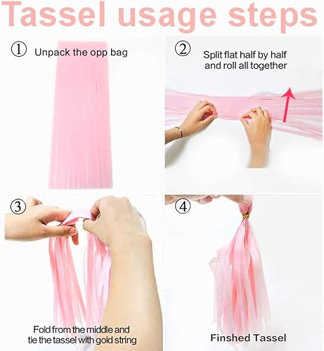 Miniatura 7 de 130 globos de oro rosa con borla de papel kit de globos de guirnalda de globos de oro rosa baby shower cumpleaños graduación aniversario compromiso