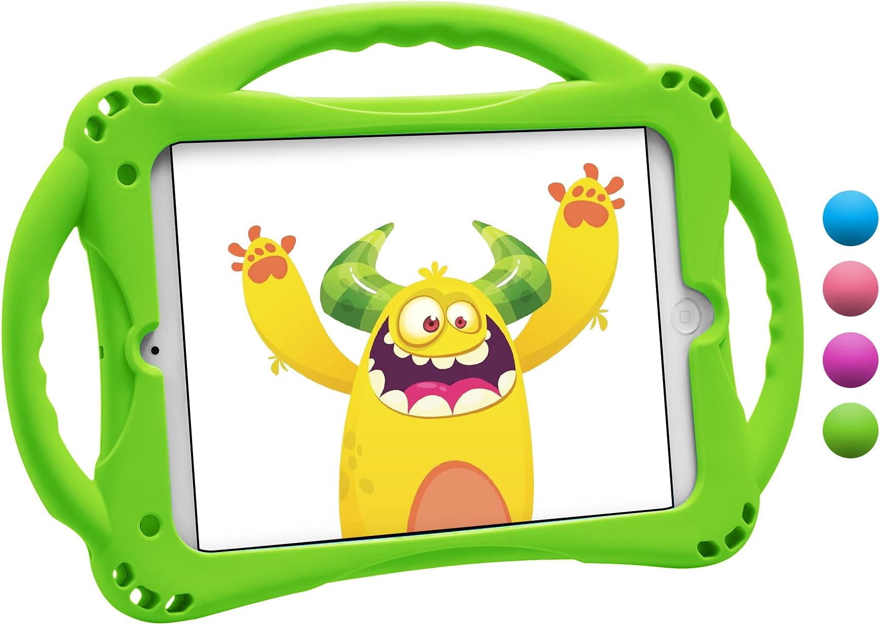 Kids Case for iPad Mini 5/4/3/2/1,Shockproof Handle Stand Silicone Cover for iPad Mini 5/4/3/2/1 (Green)