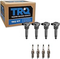 Vista 10 de Kit de Bobina de Encendido y Bujía de TRQ 8 Piezas Bujías de Iridio Compatibles con Toyota Tacoma 2005-2014 4Runner 2010 Tacoma 2015-2021