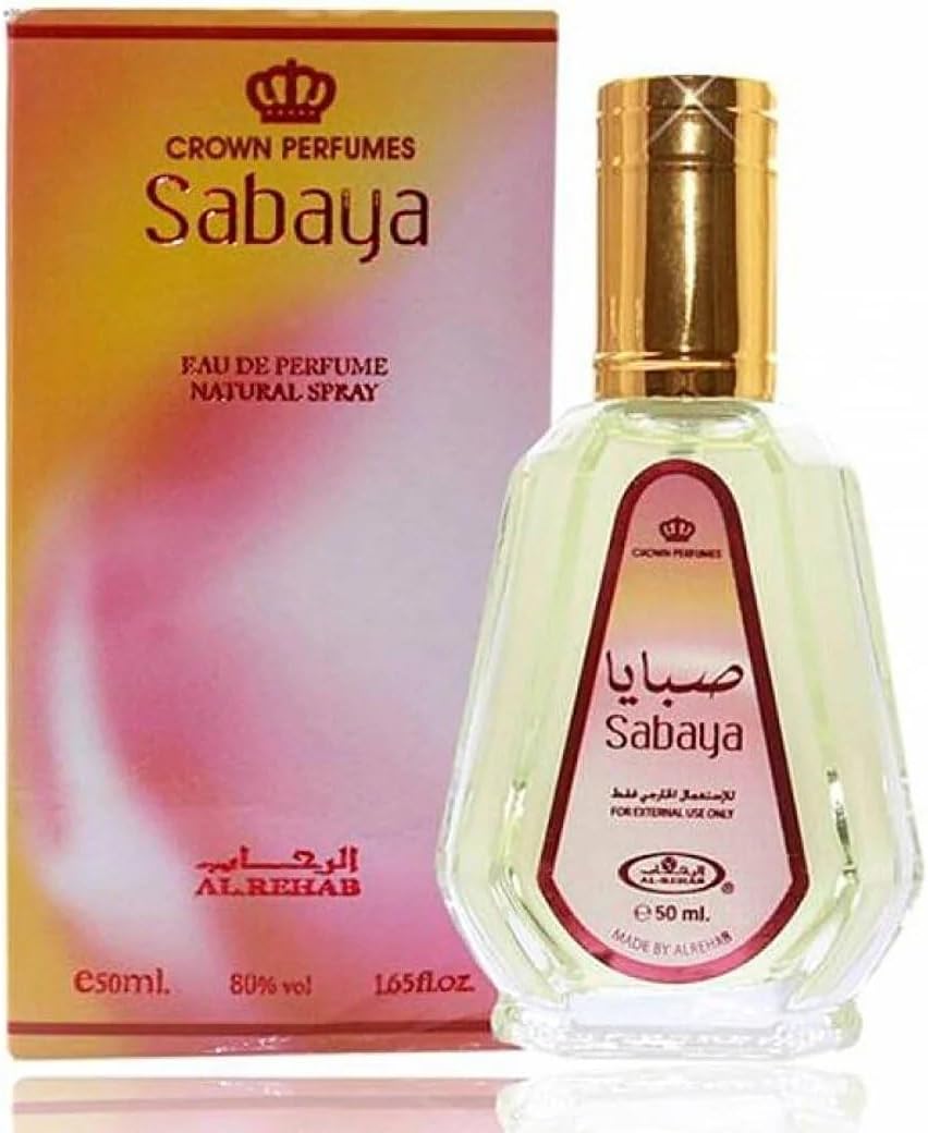 Sabaya Eau de Parfum, Sweet Floral Fragrance, Notes of Orange, Orange Blossom, Tuberose, Lily of the Valley, Rose, Citrus, Green Notes