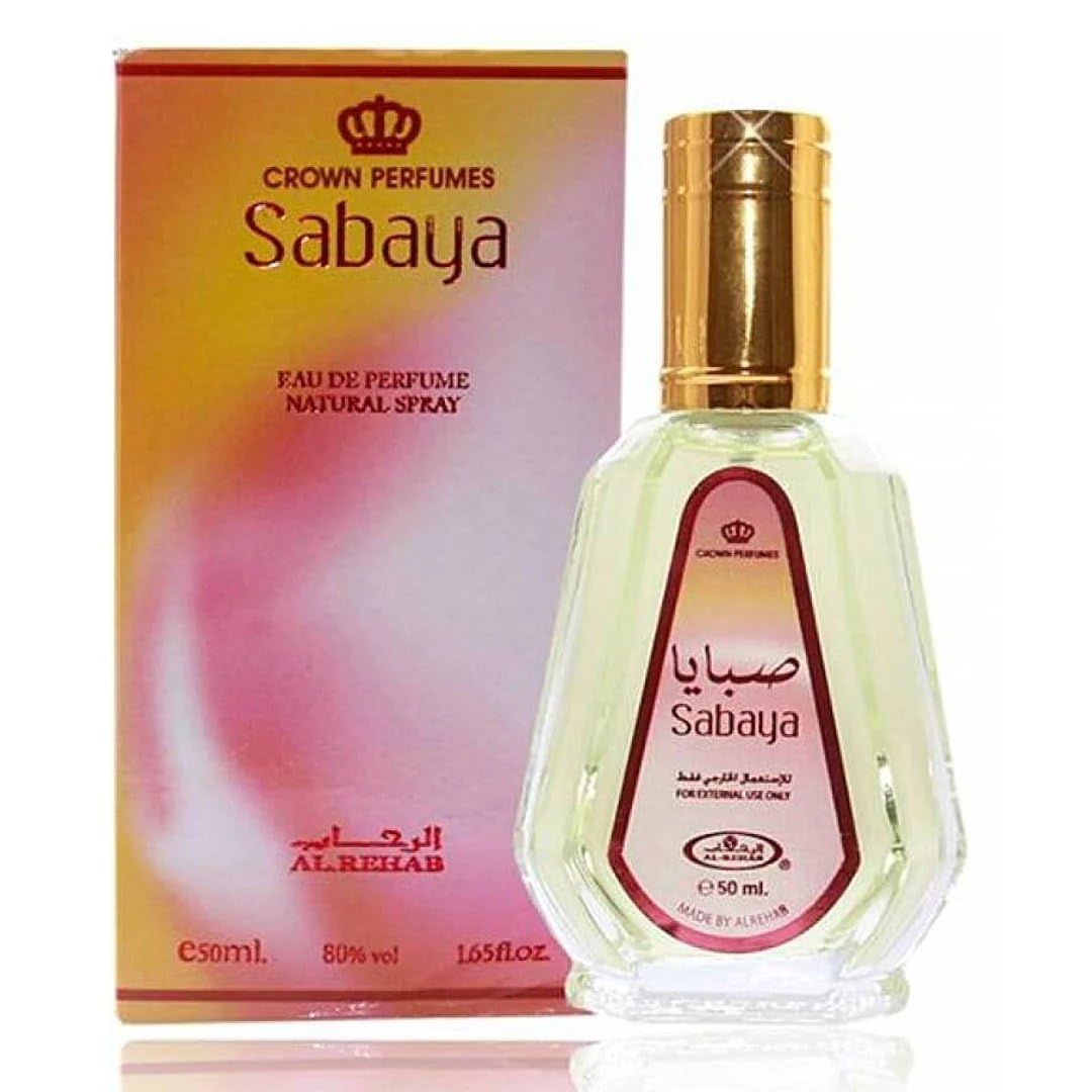 Sabaya Eau de Parfum, Sweet Floral Fragrance, Notes of Orange, Orange Blossom, Tuberose, Lily of the Valley, Rose, Citrus, Green Notes
