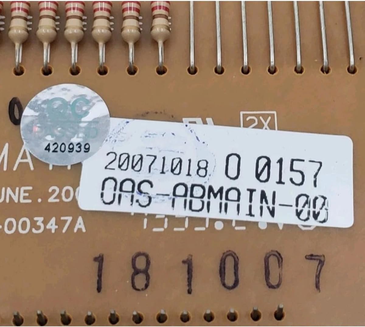 Replacement for Oven Control OAS-ABMAIN-00 1-Year Guarantee Free Same Day Ship # Used compatible with Samsung OAS-ABMAIN-00.