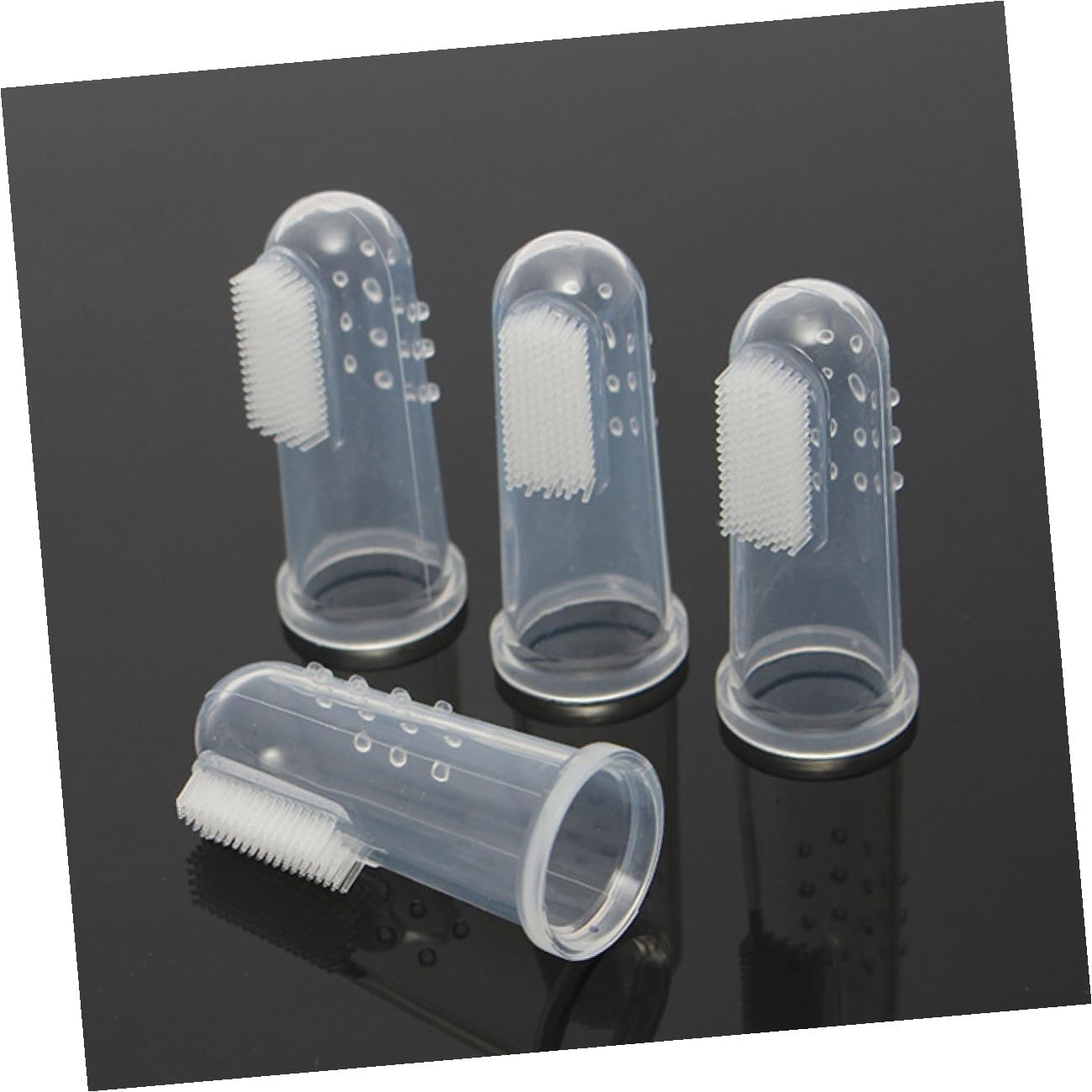 Brosse à Dents Pour Animaux De Compagnie Brosse à Doigts En Silicone Lot De 4 Petit Format Soin Dentaire Pour Chiens Chiots Chats