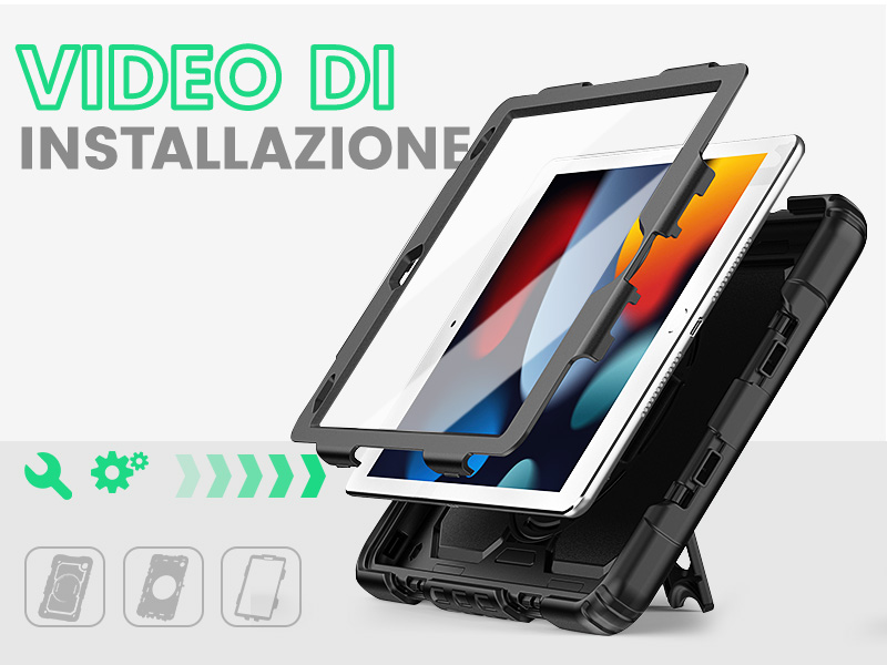 Custodia Antiurto Per IPad 9a/8a/7a Gen 10.2 Pollici - Cover Rigida Con Stand - Samsung (Generica)