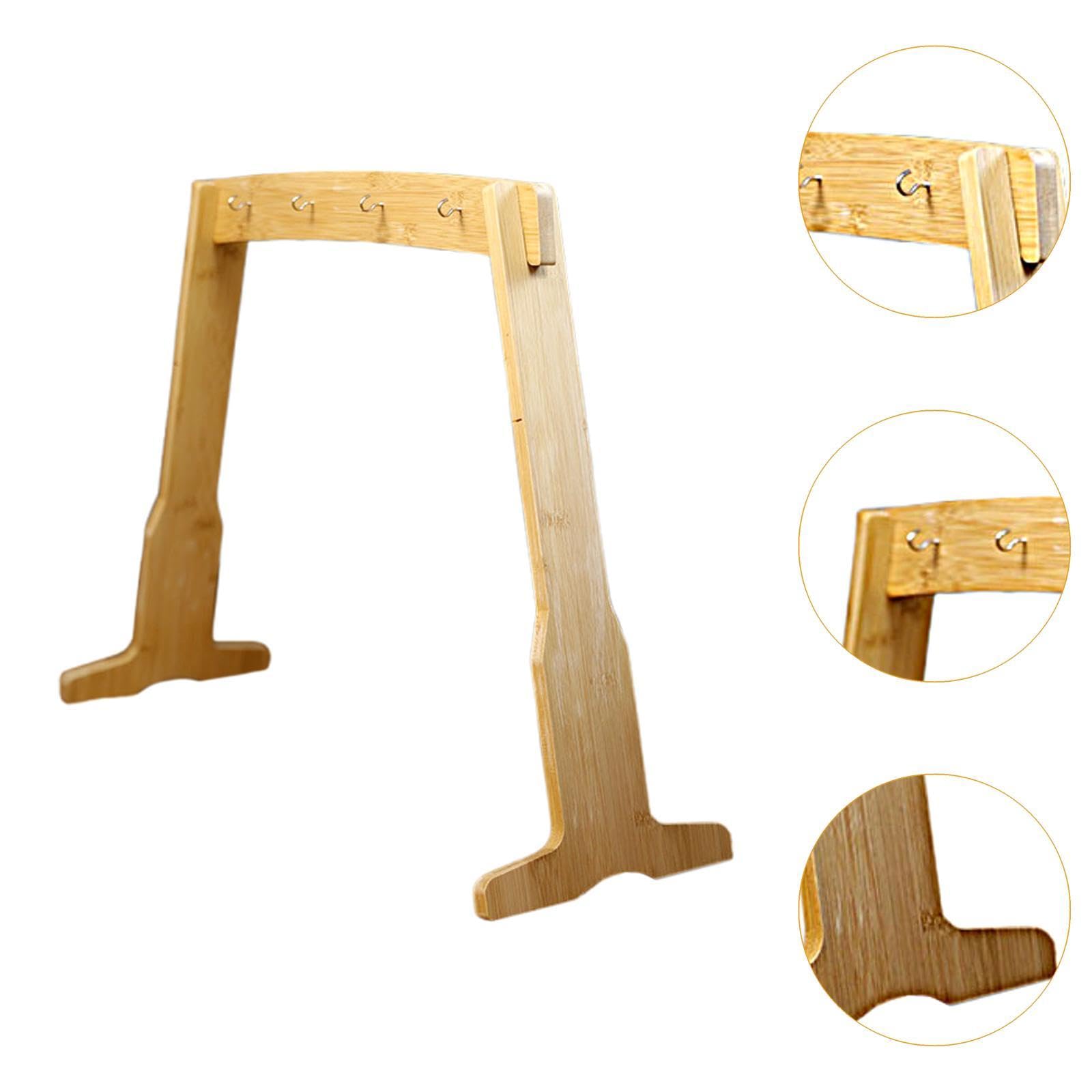 Colcolo Holz-Klangspiel-Ständer, Gong-Ziel-Ständer, professioneller multifunktionaler Windspiel-Holzständer für Teestube, Schlafzimmer, Tisch-Yoga