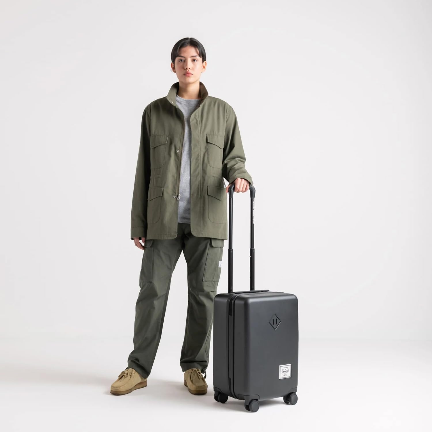 Herschel Supply Co. Unisex Heritage Hardshell Luggage, Moonbeam, Carry on - 19 Inch - Image 4