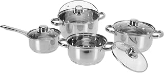 Well Home 8pcs Stainless Steel Cookware with Encapsulated Bottom