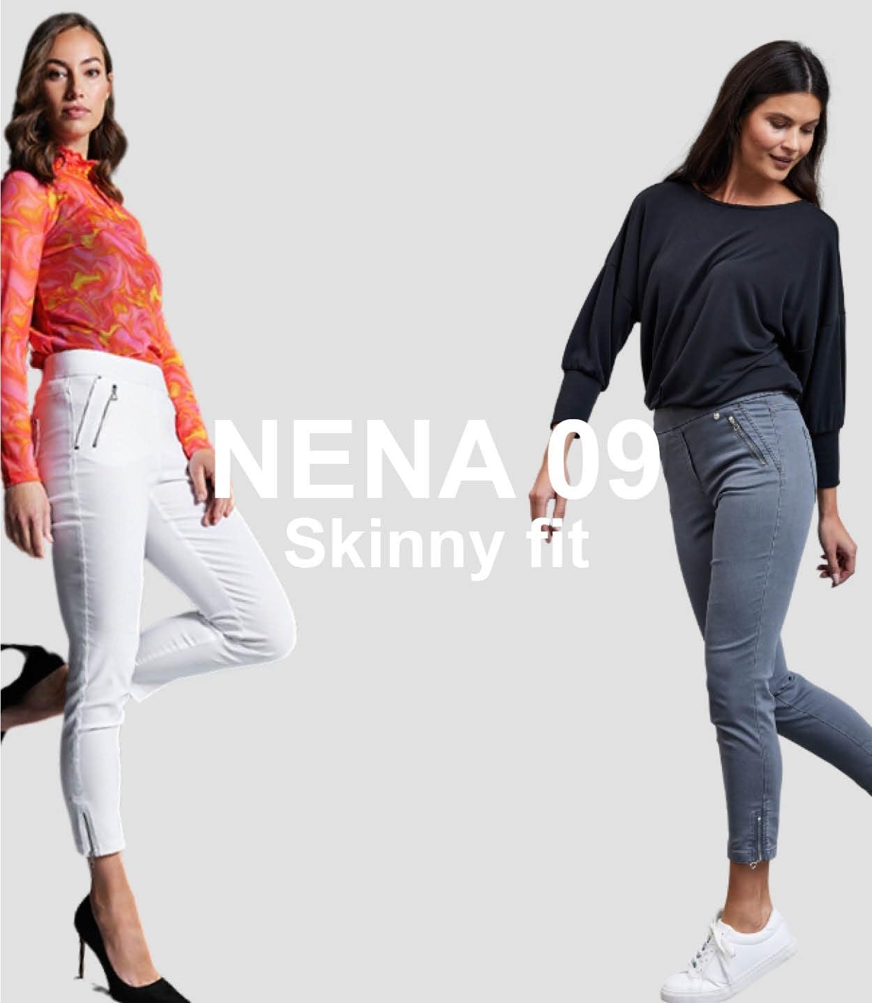 Robell NENA Slim-Fit-Jeans für Damen, gerades schmales Bein, Gesäßtaschen | Robell NENA Slim-Fit-Jeans für Damen: gerades schmales Bein. Eine komfortable und vielseitige Wahl für Alltag und Freizeit.