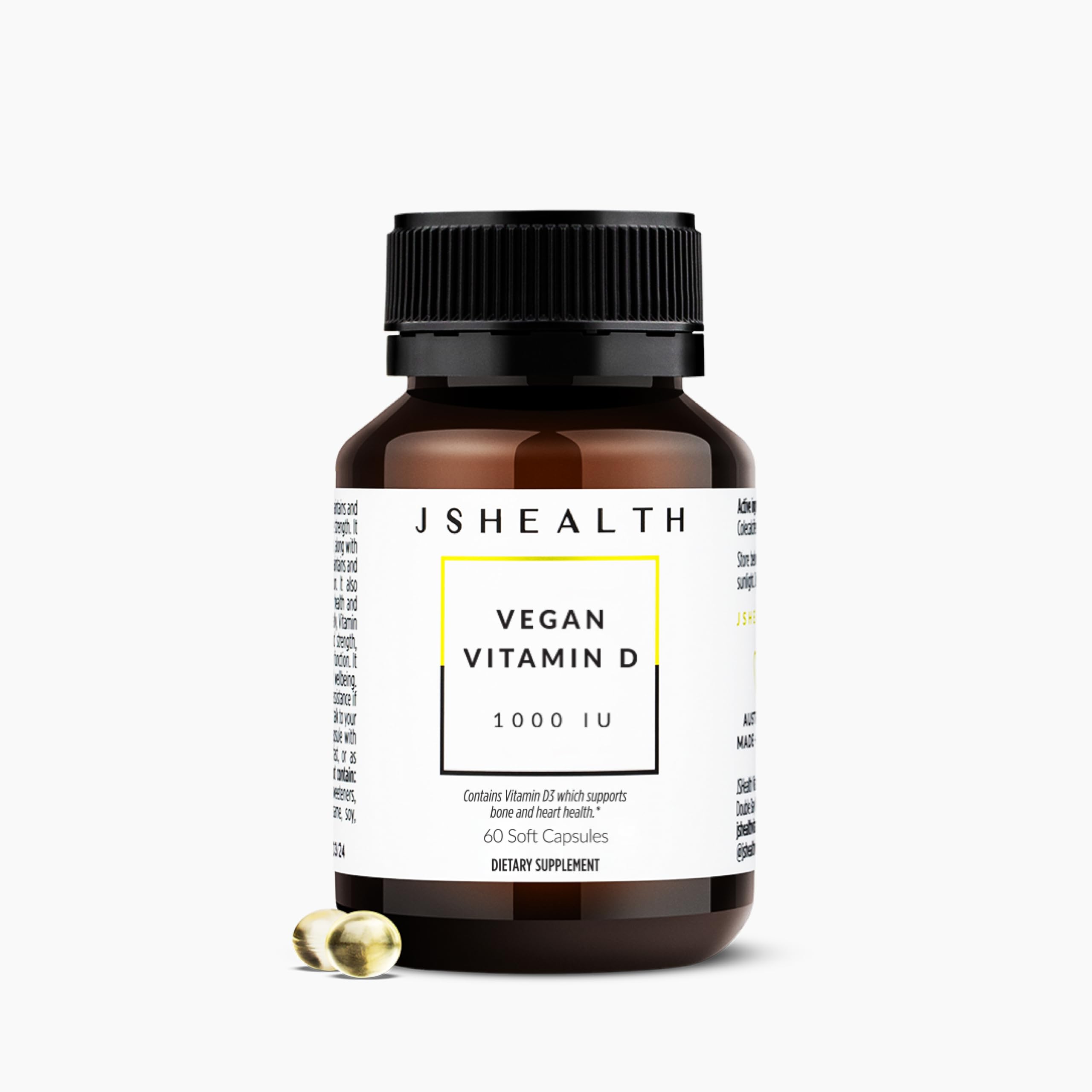 JSHealth Vitamin D3 1000iu συμπλήρωμα για την υγιή λειτουργία των μυών, τα οστά και την καρδιά υγεία, και ανοσοποιητική υποστήριξη