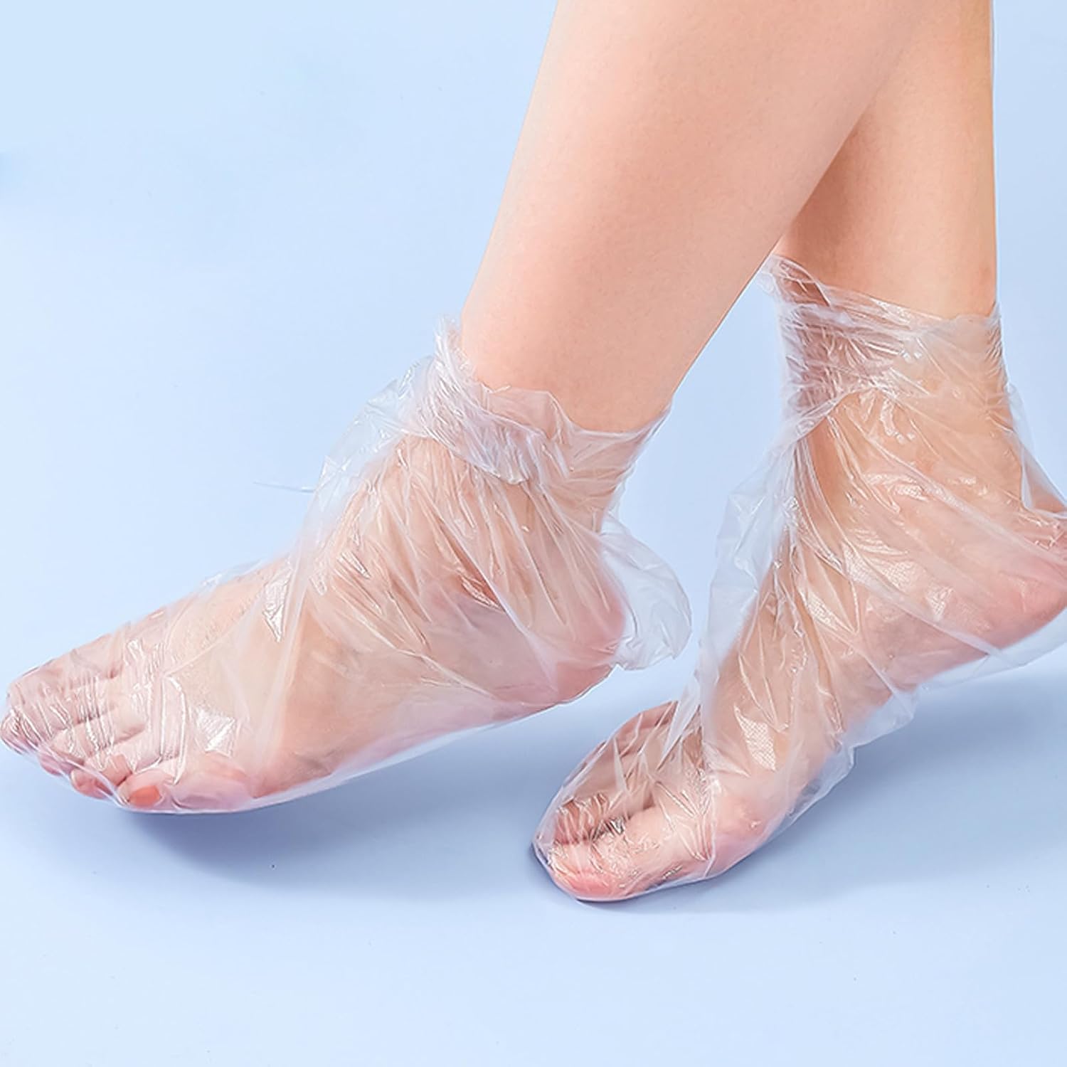 PRETYZOOM 300pcs Disposable Foot Covers with Ear Straps for Moisturizing and Protective Foot Care Portable Travel Lotion Booties Suitable for Spa and Home Use