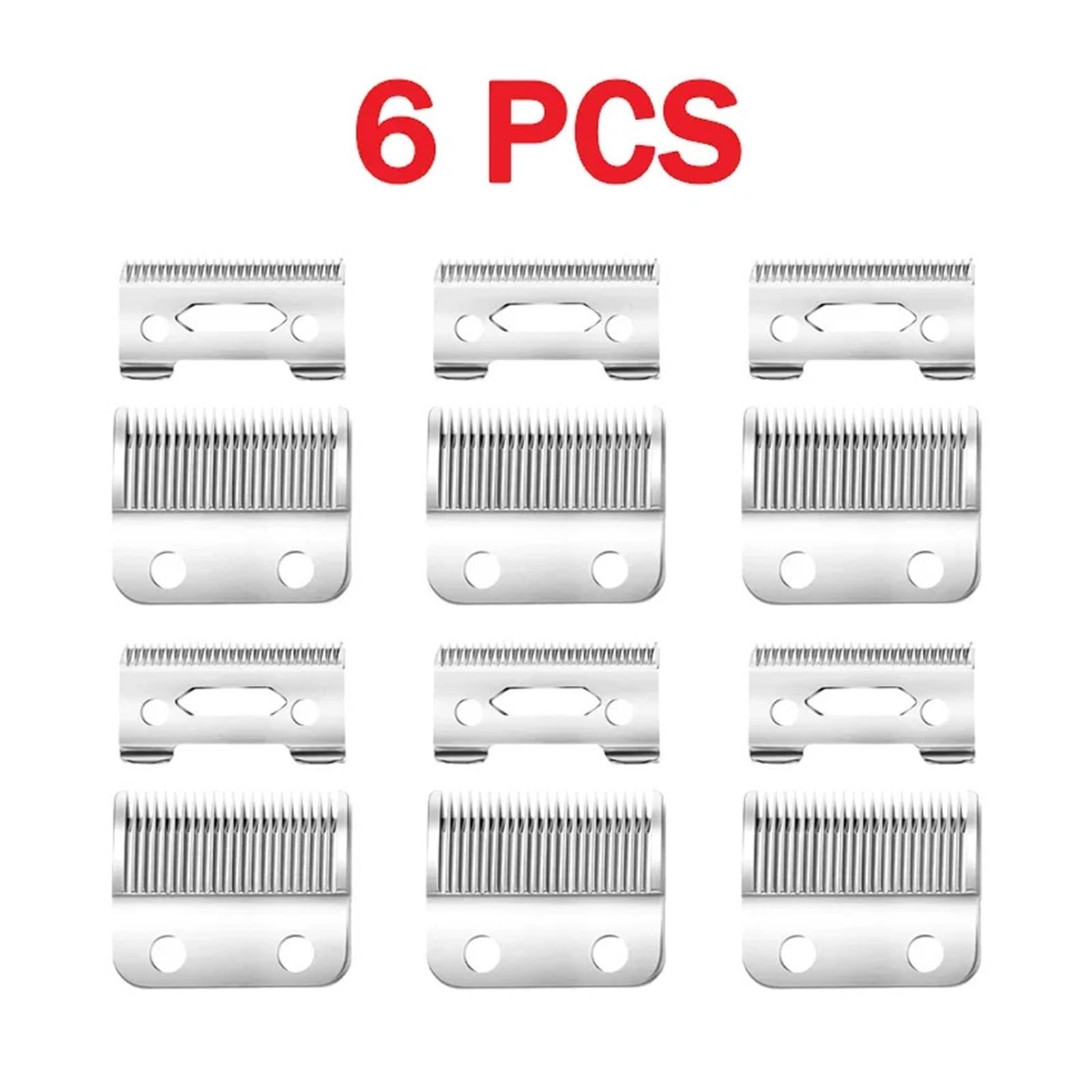 Ersatzklinge for Haarschneidemaschine, Kompatibel Mit Kemei, KM-1990, Trimmer, Rasierer, Haarschneidemaschine, Schneidemaschine(6PCS)