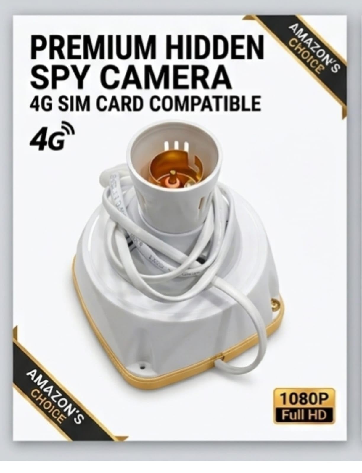 Hidden Spy Camera Light Bulb Socket, 4G SIM Card, 1080P Full HD | 4G Connectivity, Covert Design, Full HD Recording, SIM Card Compatible, Indoor Surveillance-picture-17