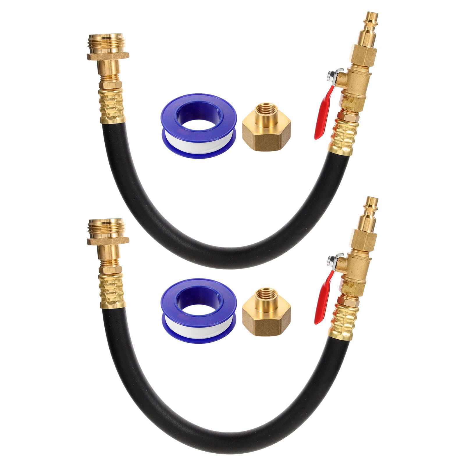 Set 2 Adattatori per Spurgo Inverno Camper Valvola a Sfera Collegamento Rapido per Compressore D’Aria Accessori Manutenzione Tubo Acqua e Irrigazione Soluzioni Compatte per