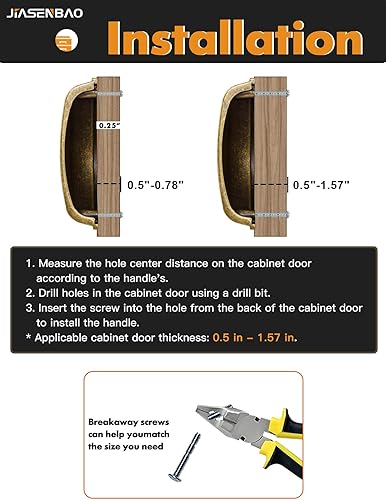 Miniatura 7 de JIASENBAO Pomos de níquel cepillado para gabinete, tiradores plateados para cajones, armarios de cocina, baño, vestidor, manijas de aleación de